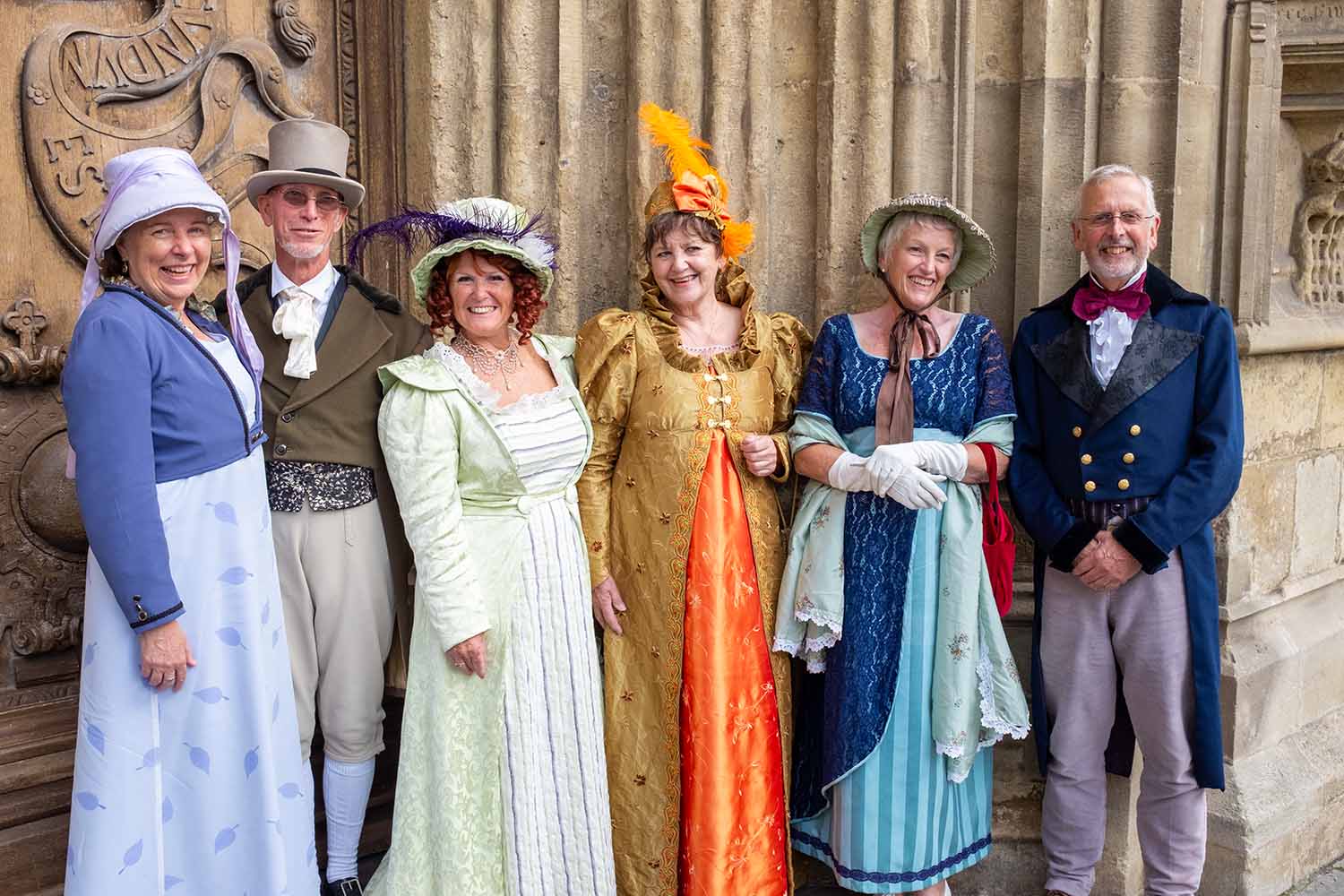 People dressed in the period of Jane Austen for the Bath Festival